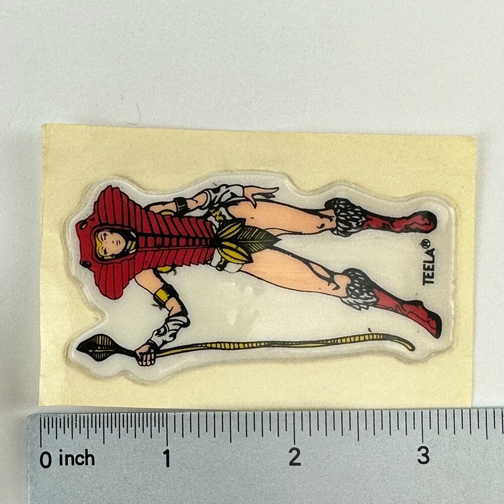 1984 MASTERS Of The UNIVERSE TEELA Puffy Sticker KELLOGG'S Cereal Premium - Picture 3 of 3